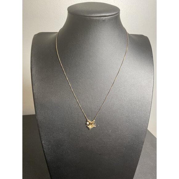 Gold Celestial Necklace With Star Moon & Crystal Pendants Adjustable Chain - Picture 1 of 4